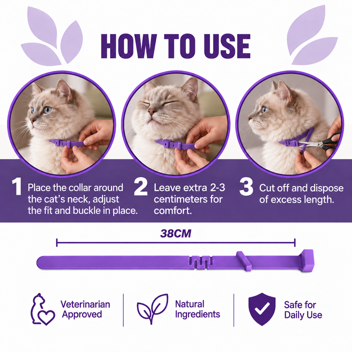 How to fit the Nubello collar in three steps
