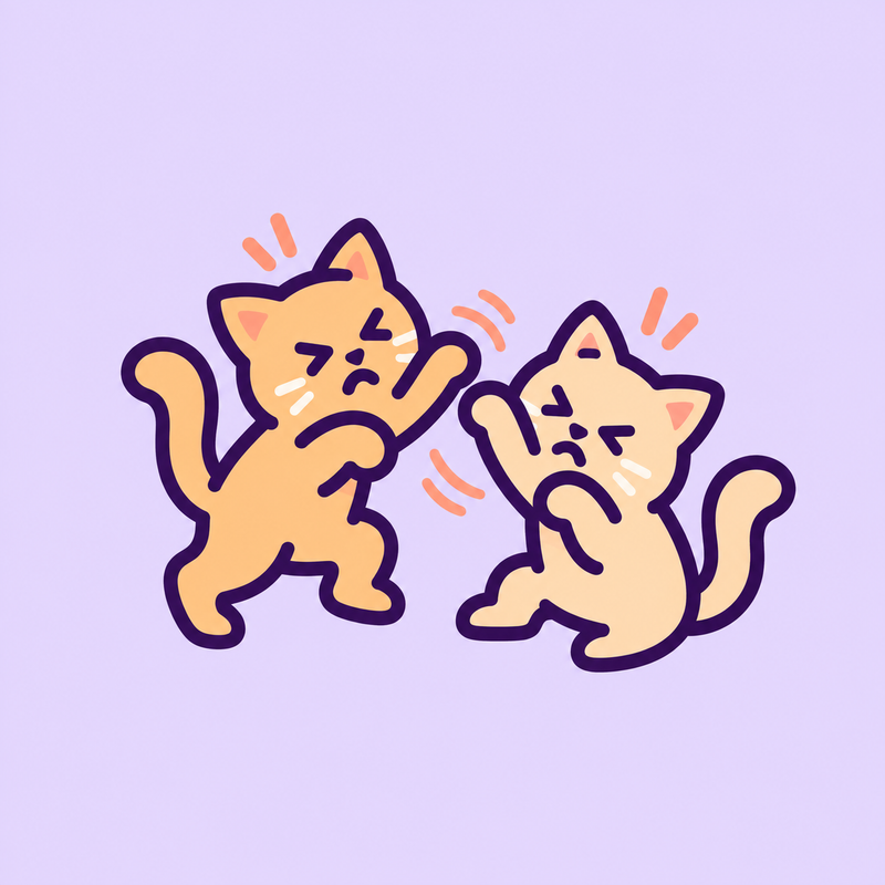 Multi-cat tension and aggression
